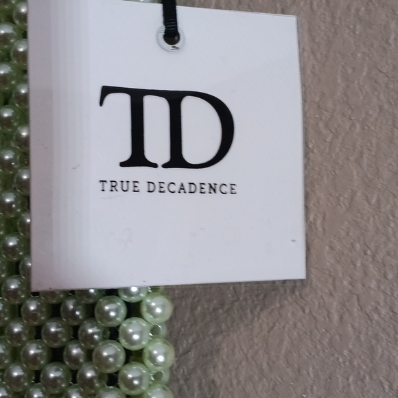 Pearl-Style Mini Tote Bag in Pale Green - Picture 2 of 3